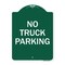 Signmission No Parking Sign No Truck Parking, Green & White Aluminum Sign, 18" x 24", GW-1824-23661 A-DES-GW-1824-23661 - alternate 1